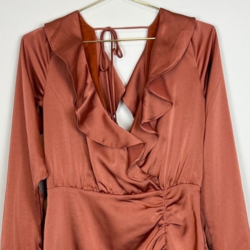 Majorelle Nelly Mini Dress in Terracotta Brown Size XS - Picture 4 of 13